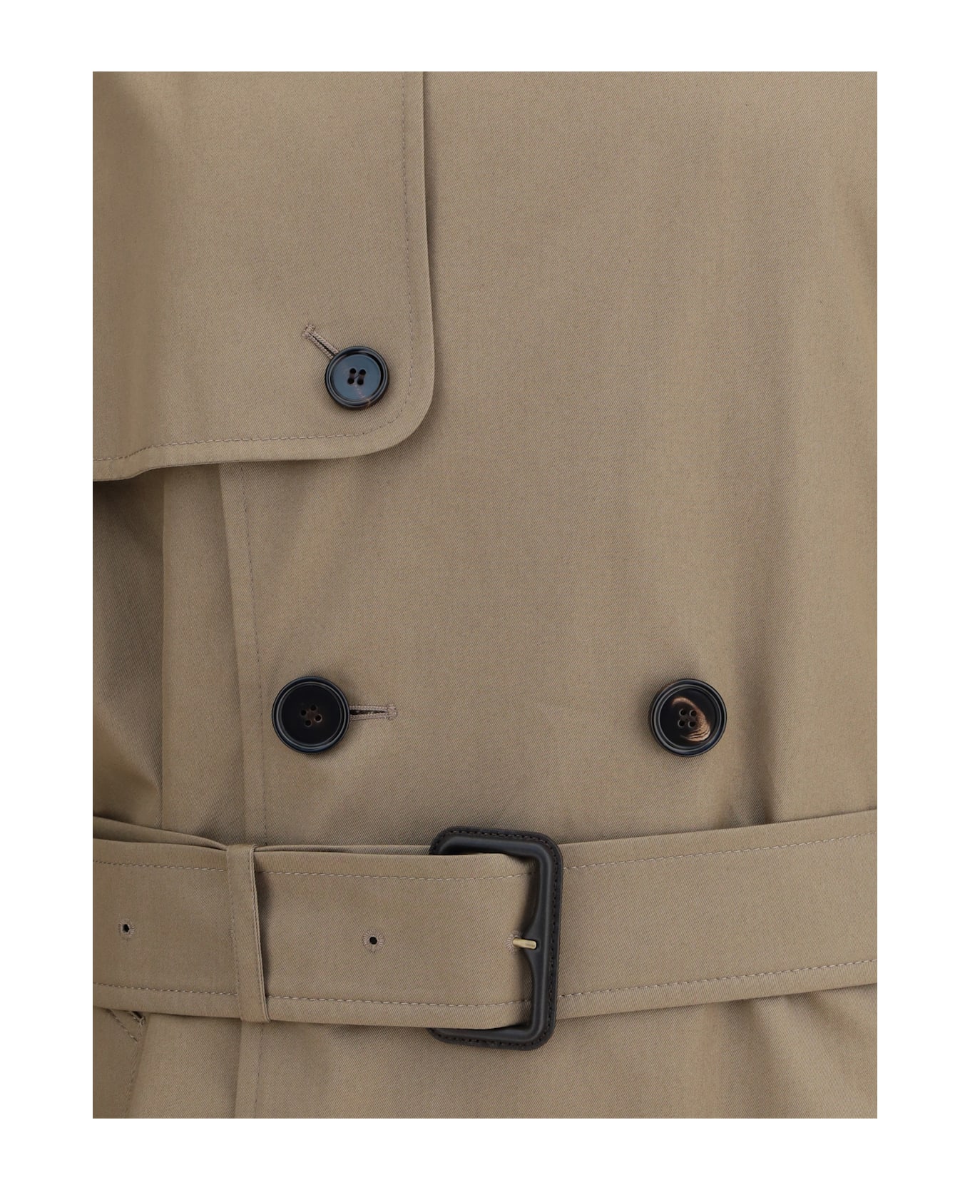 Burberry Long Cotton Gabardine Trench Coat