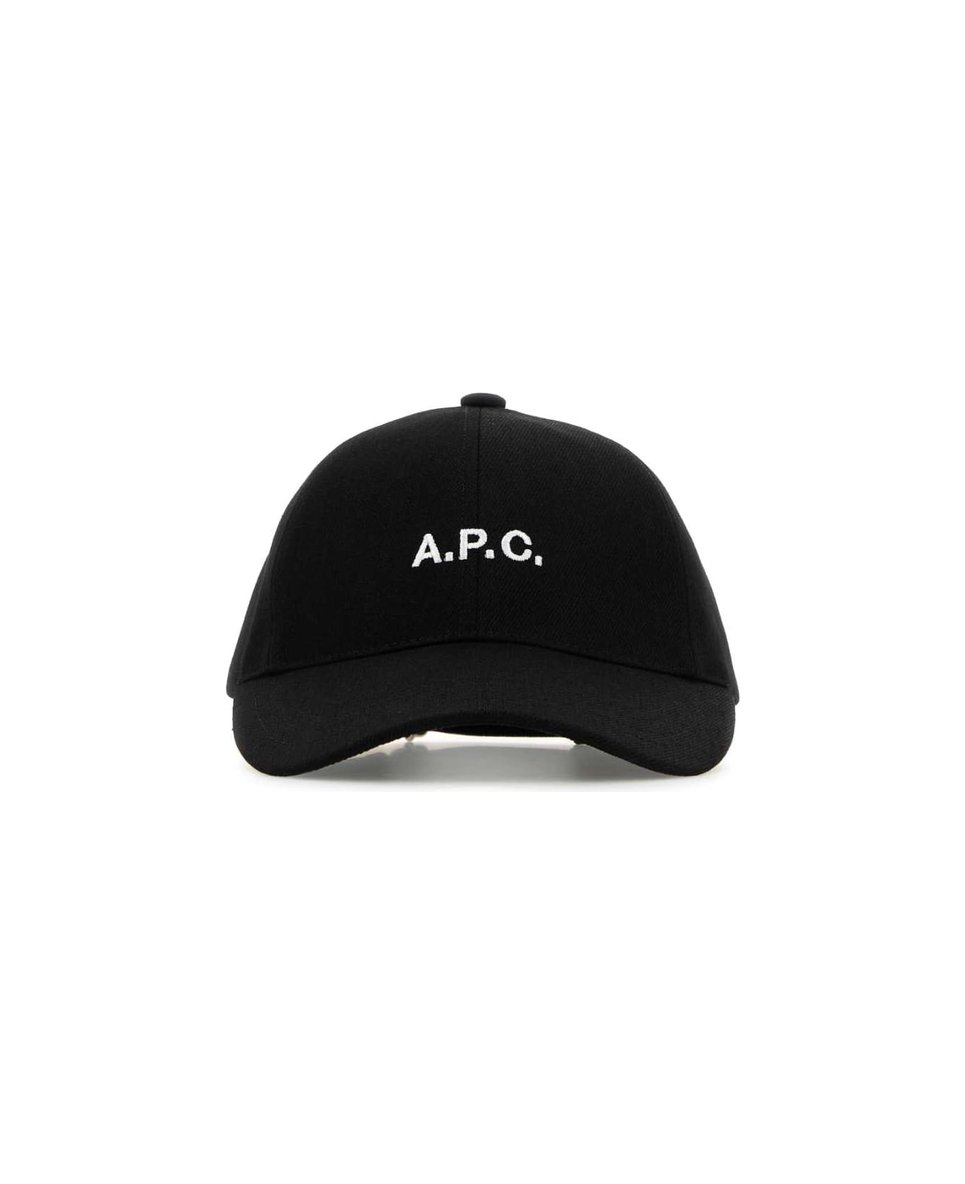 A.P.C. Black Stretch Cotton Charlie Baseball Cap - BLACK