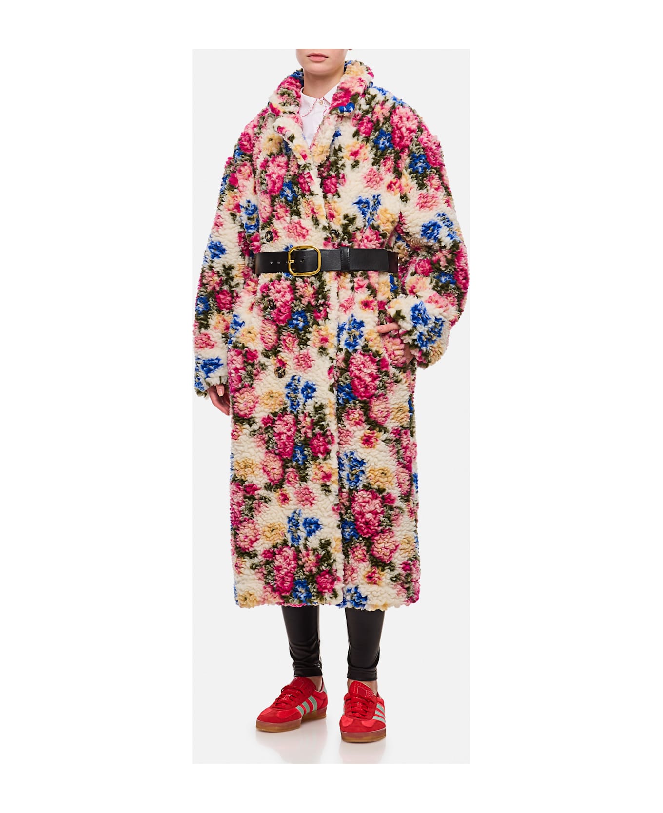 Loewe Double Breasted Floreal Coat - MultiColour