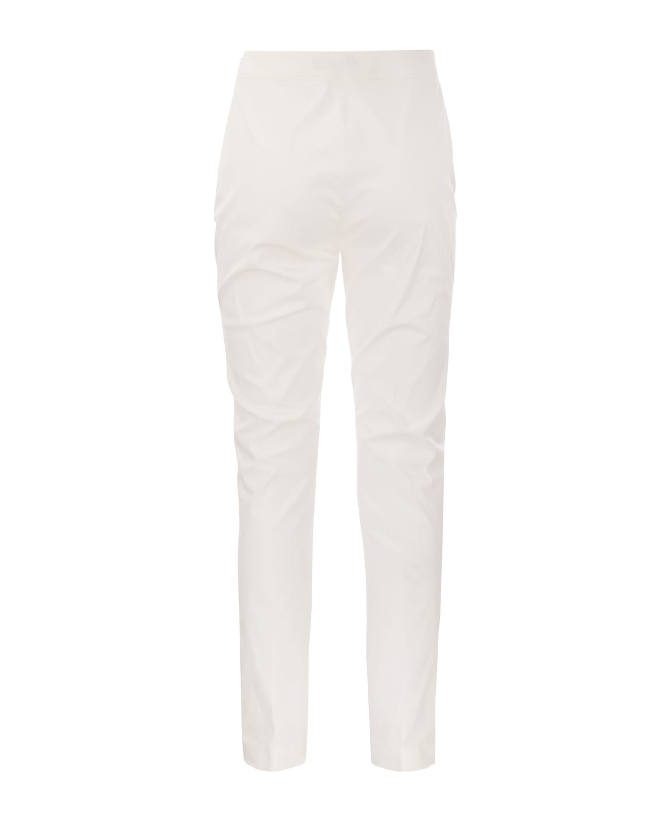 Fabiana Filippi Slim Trousers In Technical Cotton - White