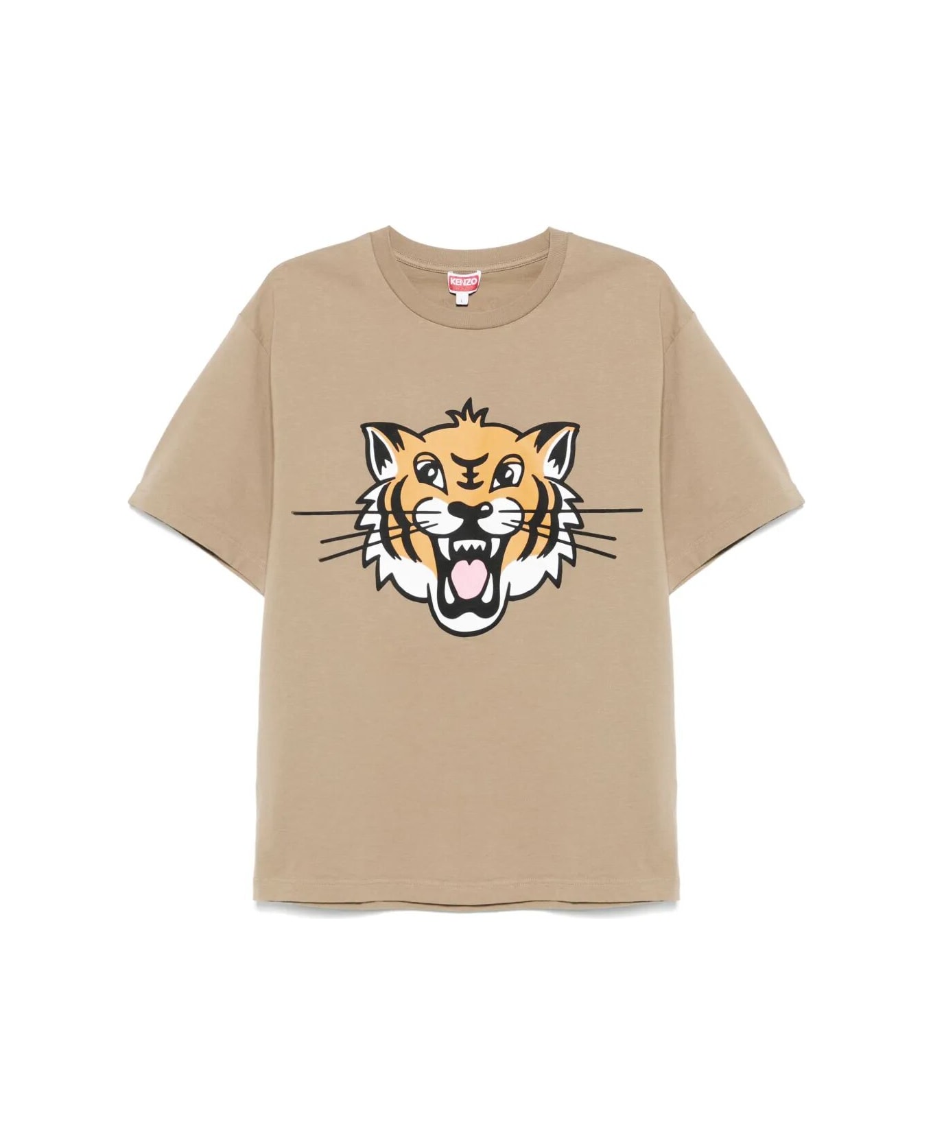 Kenzo Happy Tiger Classic Tshirt - Grege