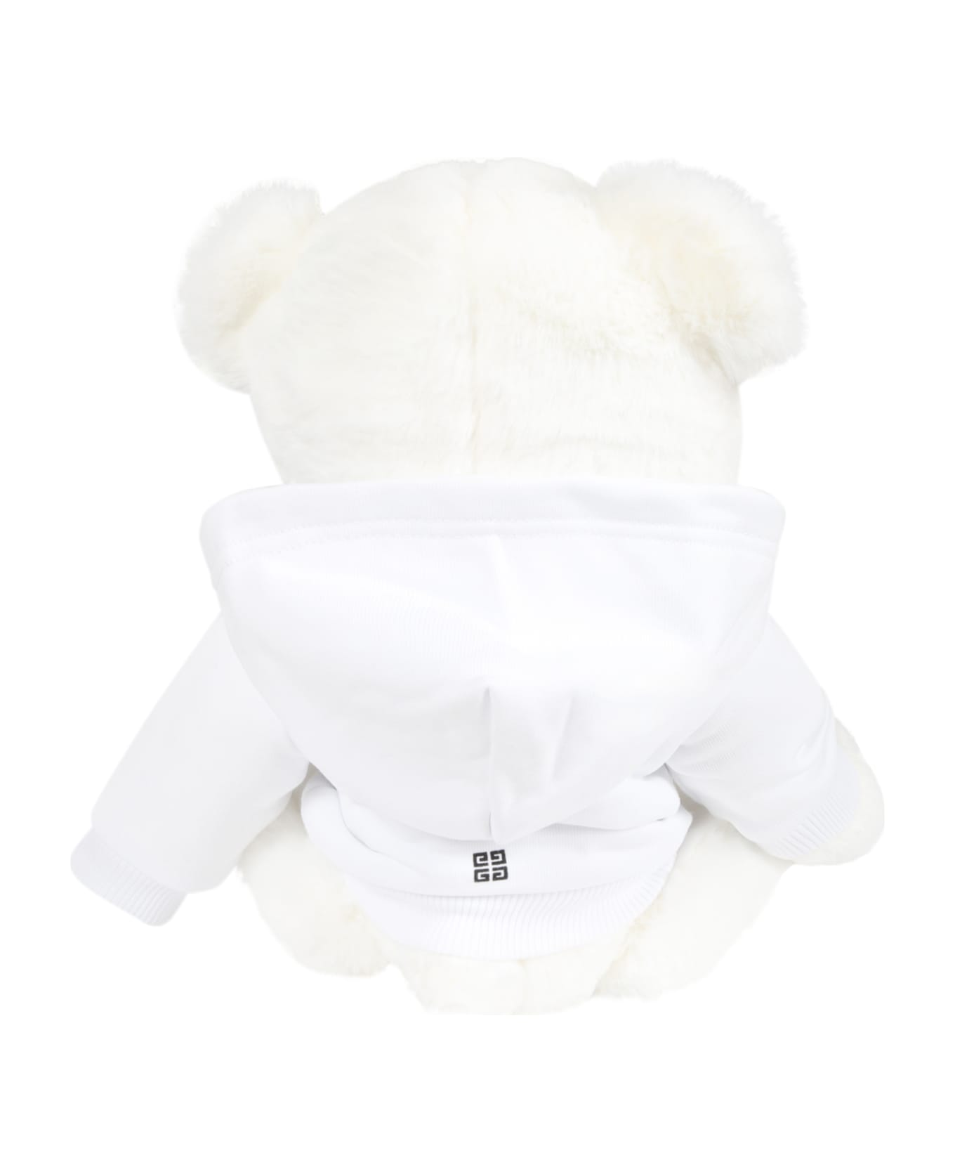 Givenchy White Teddy-bear For Babykids With Black Logo - Bianco