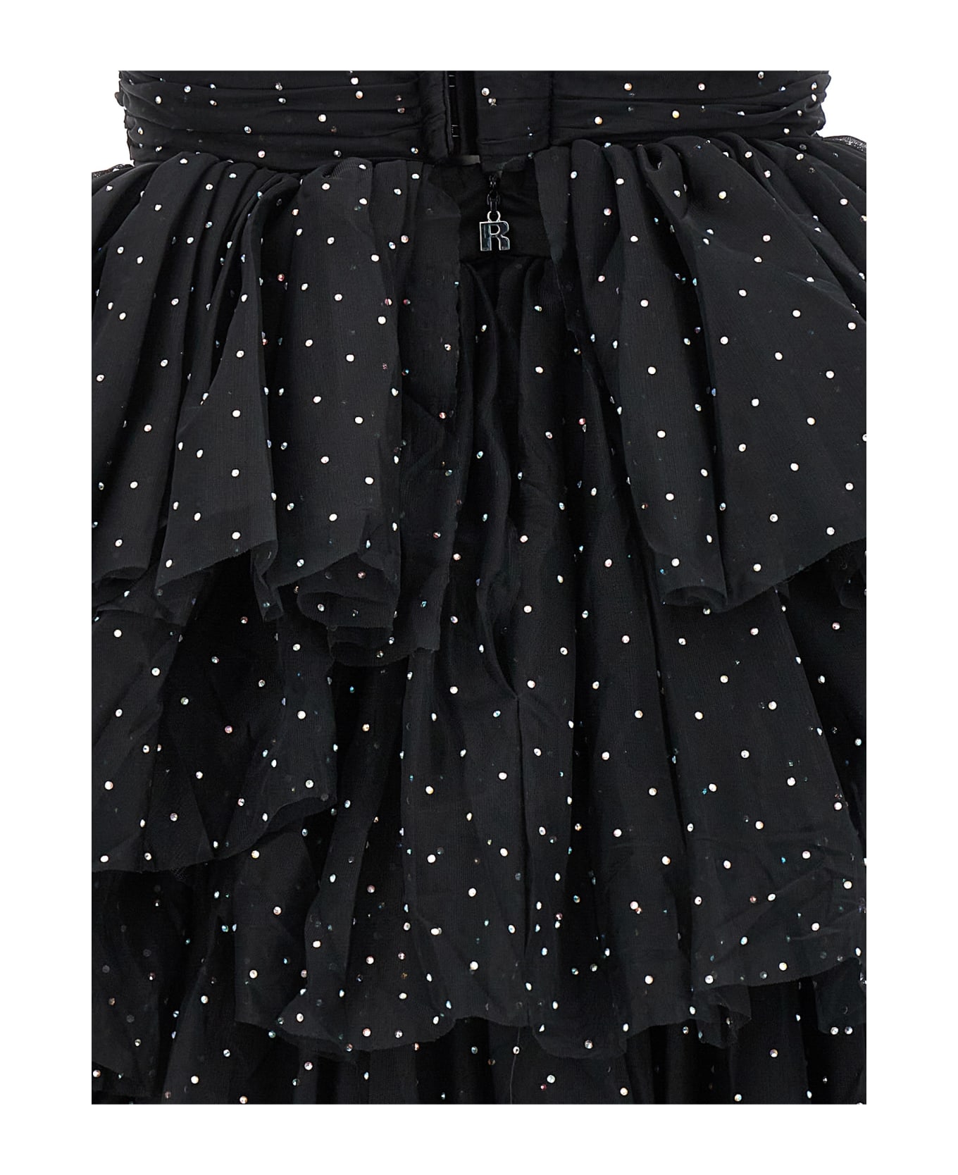 Rotate by Birger Christensen 'mesh Mini Ruffle' Dress - Black   スカート