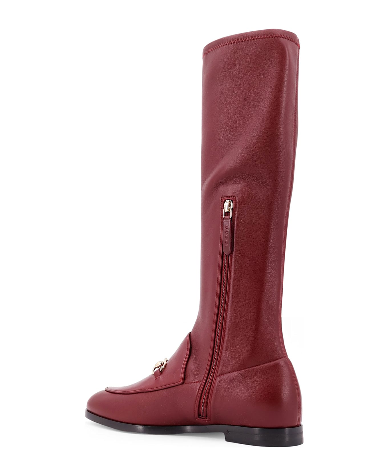 Gucci Jordaan Leather Boots - Red