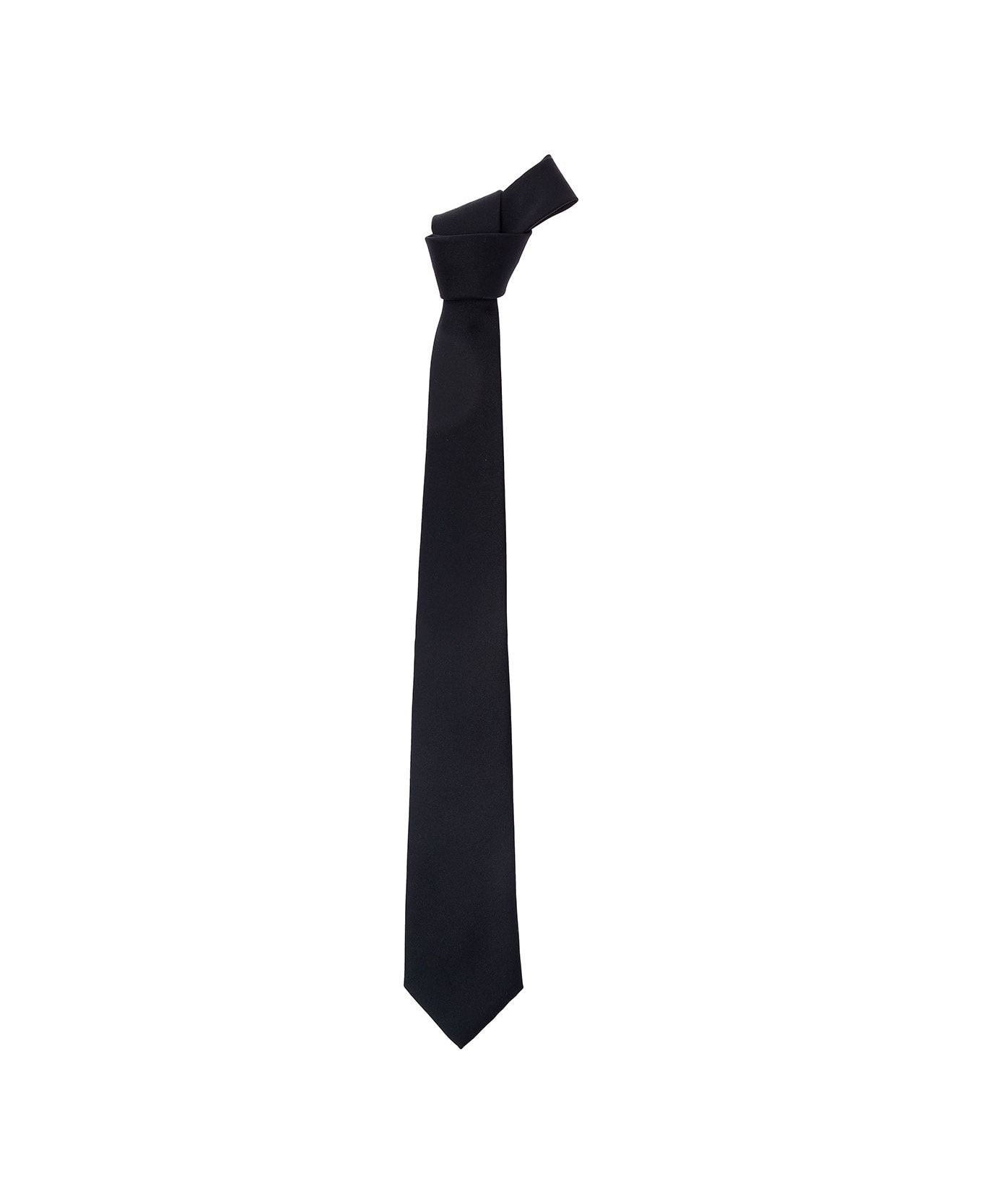 Tagliatore Black Classic-style Tie In Polyester Man - Nero