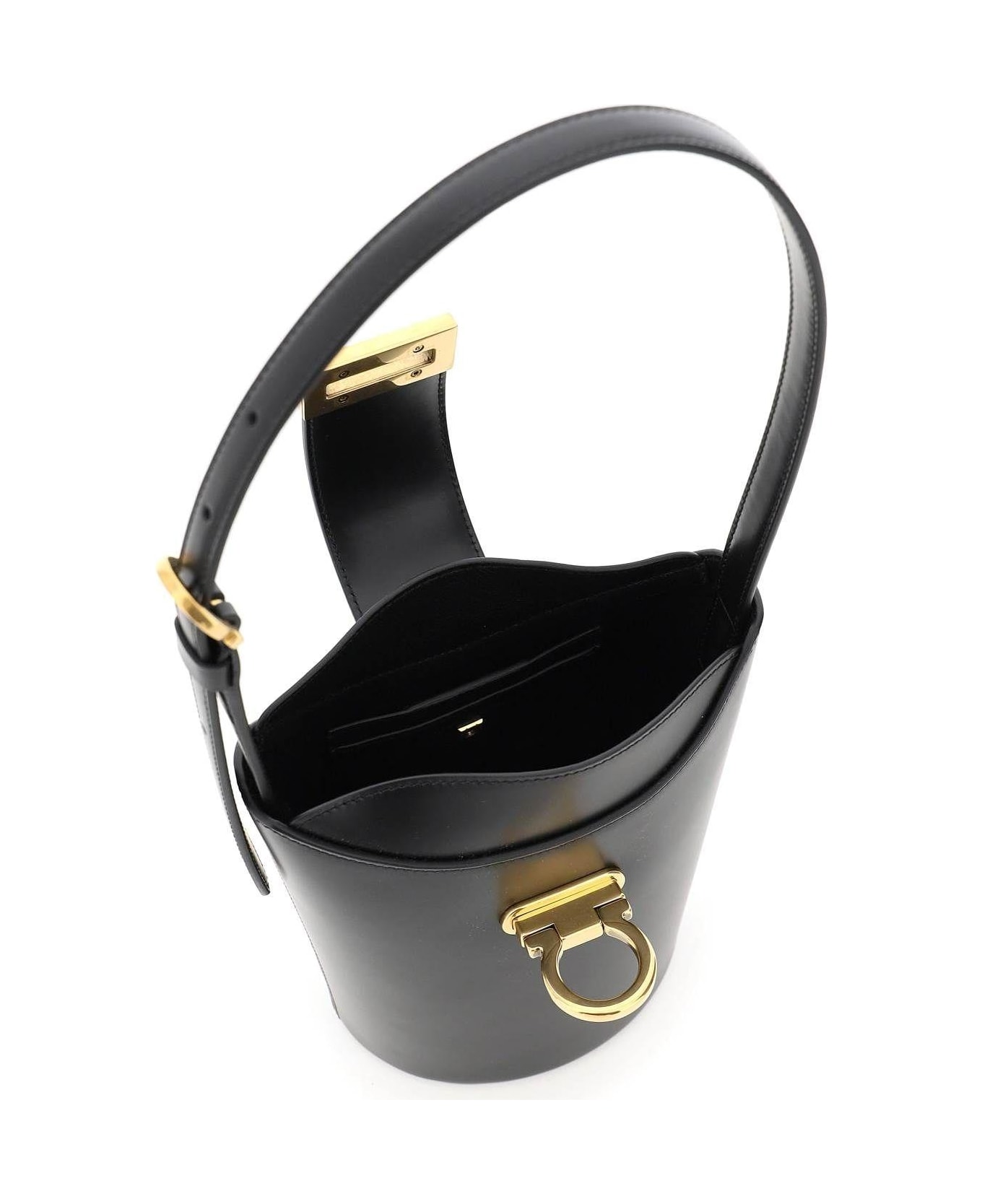 Ferragamo Trifolio Small Bucket Bag - Black