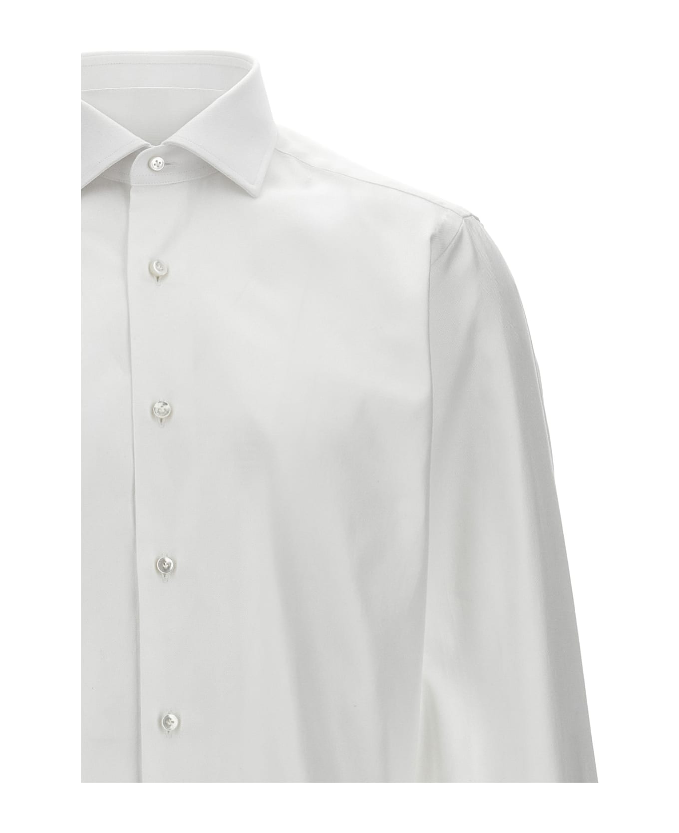 Barba Napoli Cotton Shirt - White