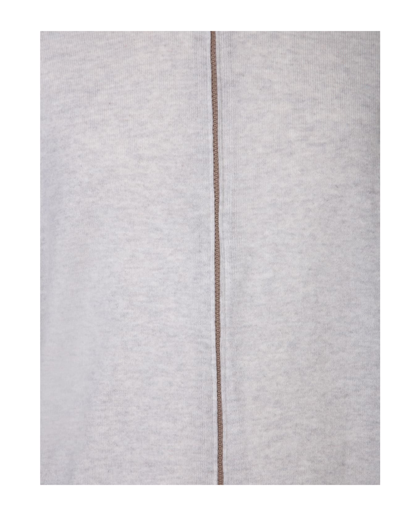 Brunello Cucinelli Grey Cashmere Full Zip Cardigan - Grey