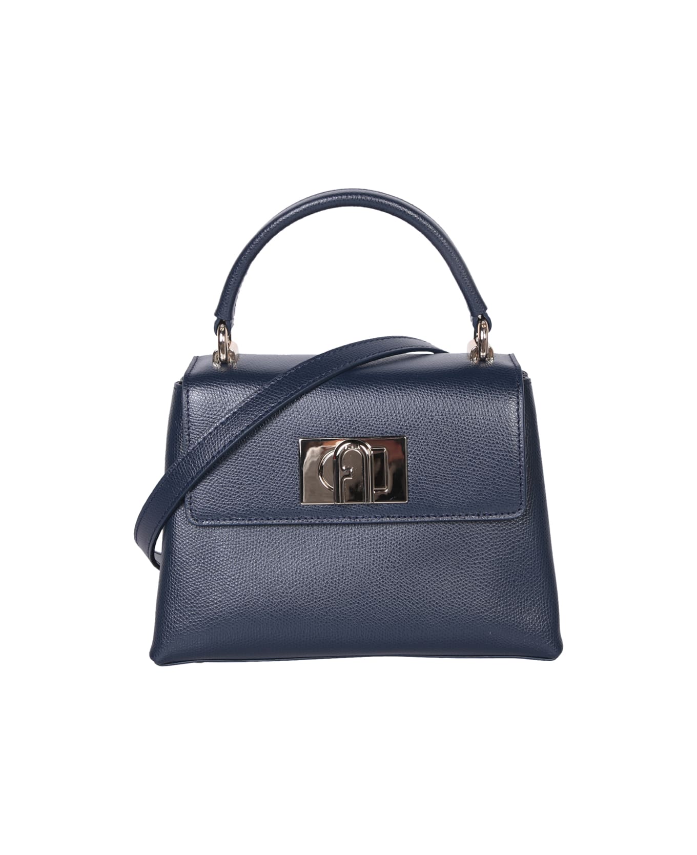 Furla Blue Leather 1927 Mini Shoulder Bag - Blue
