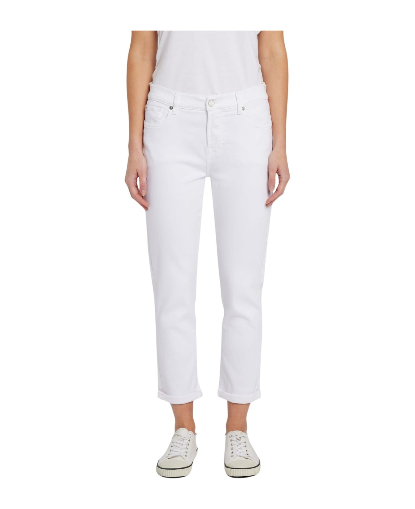 7 For All Mankind Josefina Luxe Vintage Soleil - White デニム