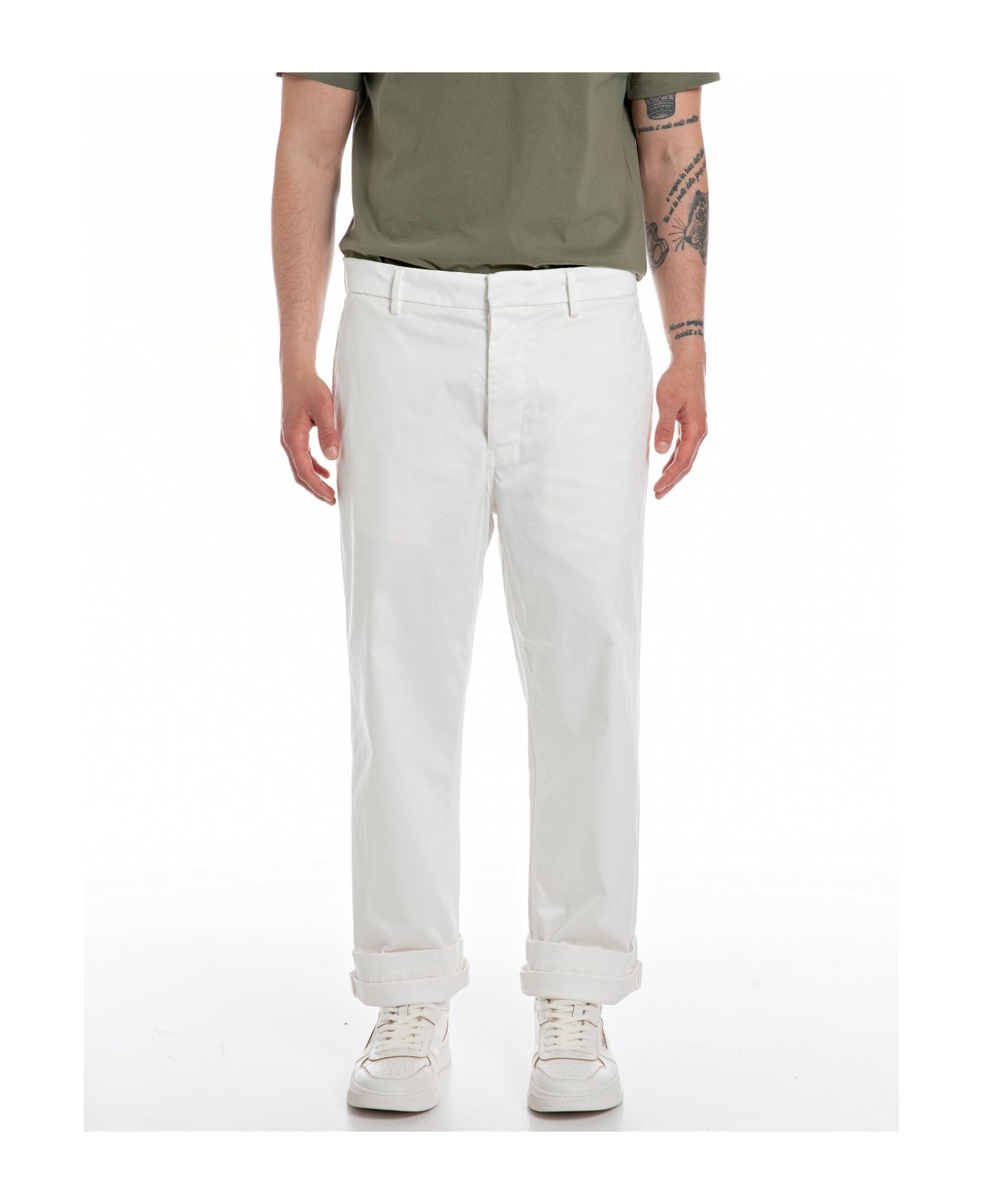 Replay Trousers - Chalk