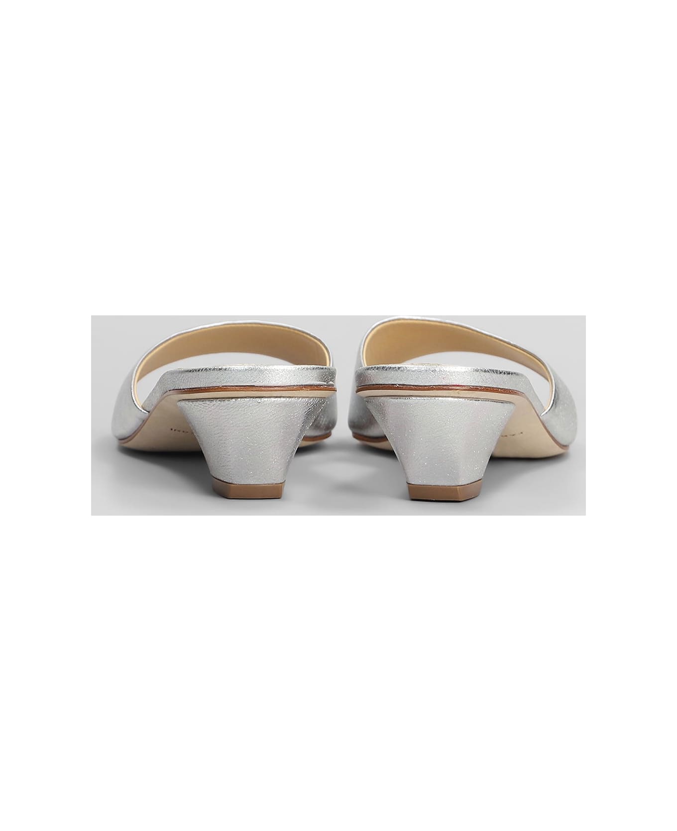 Fabio Rusconi Slipper-mule In Silver Leather - silver