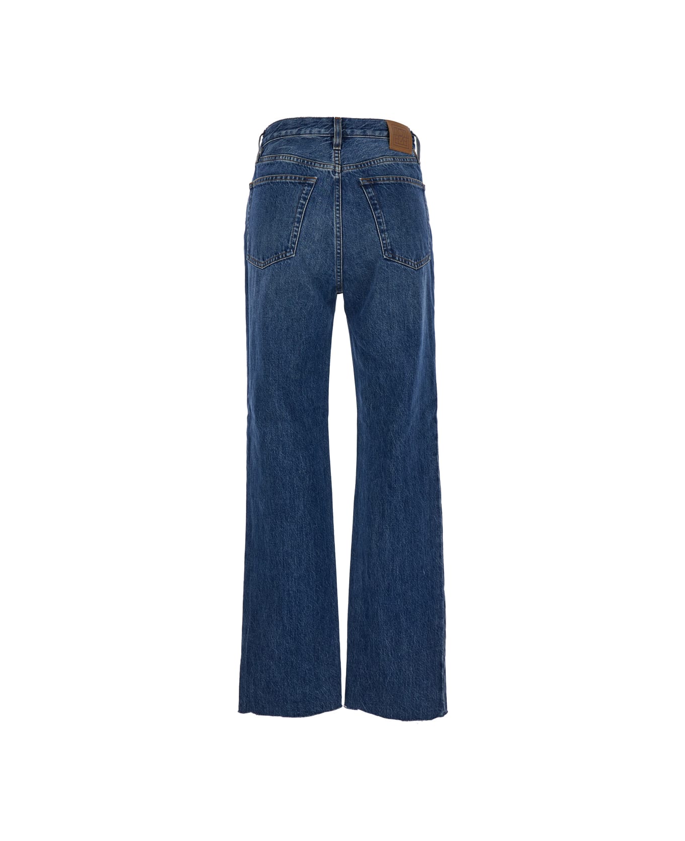 Totême 
classic Cut
 Blue Jeans With Logo Patch In Denim Woman - Blue