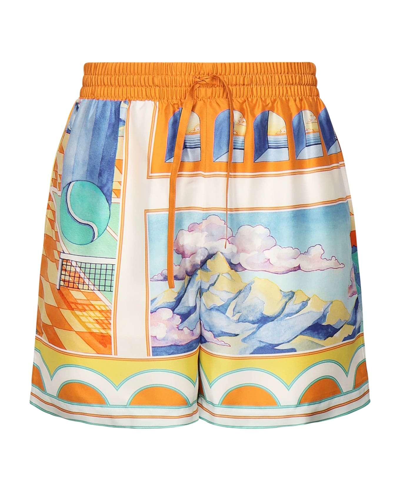 Casablanca Surreal Pool Shorts - Red