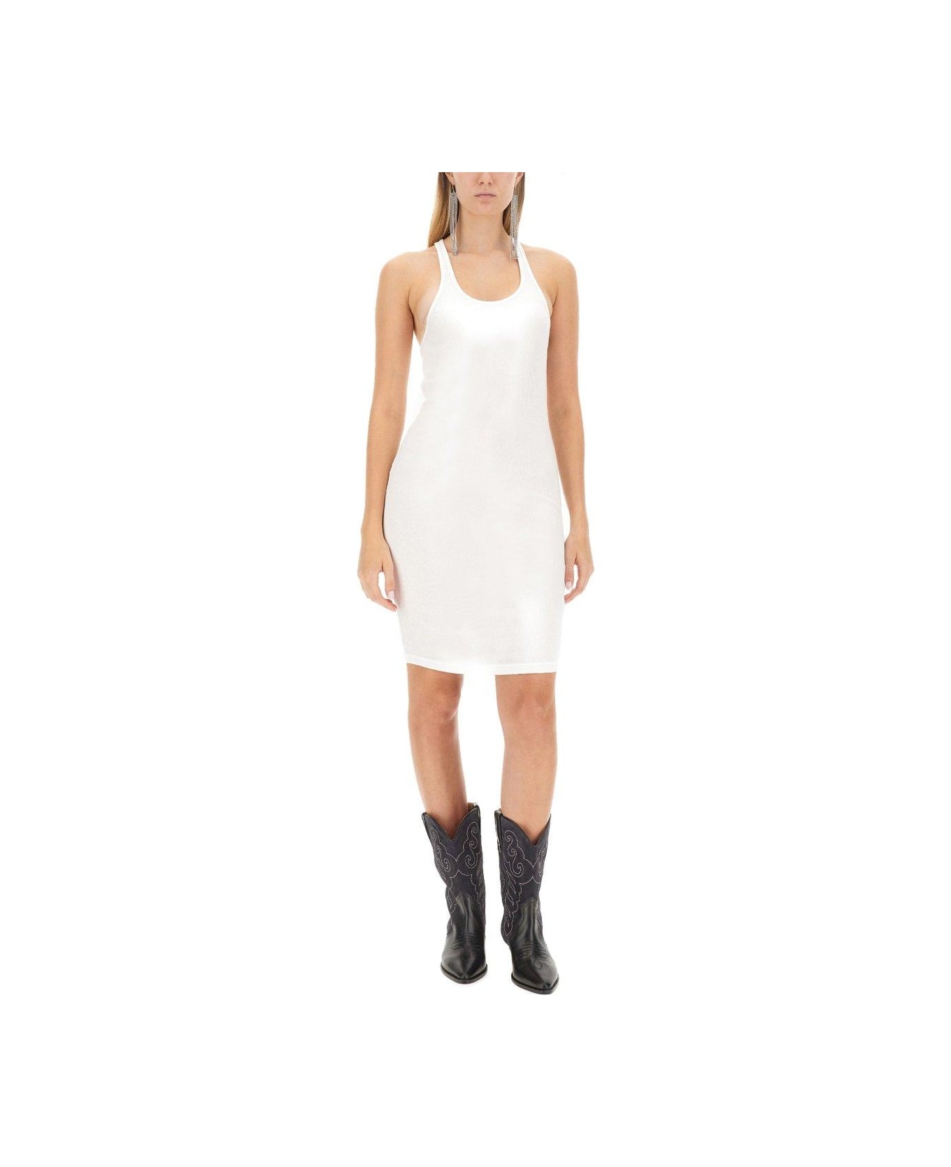 Isabel Marant Crewneck Sleeveless Dress - WHITE