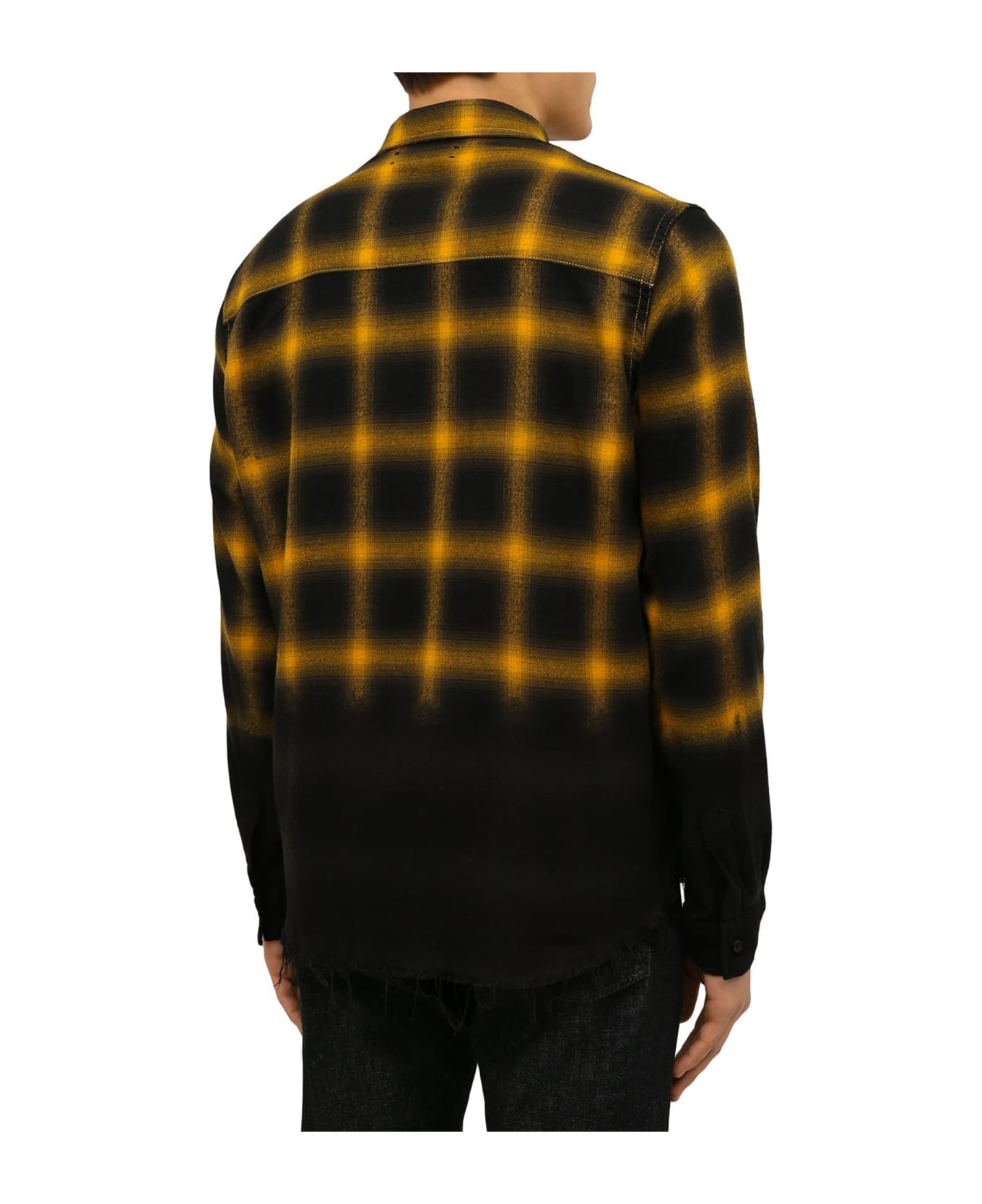 AMIRI Checked Flannel Padded Shirt - Black