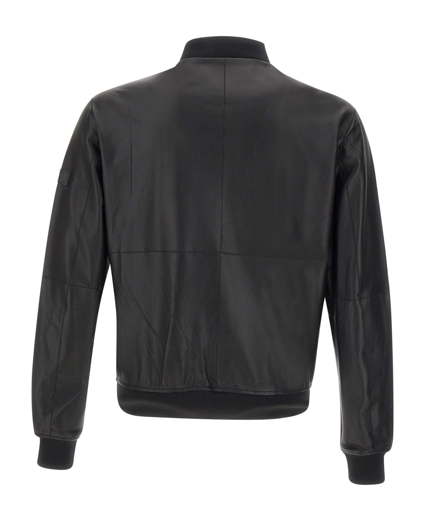 Peuterey 'fans Leather Acc' Jacket - Black