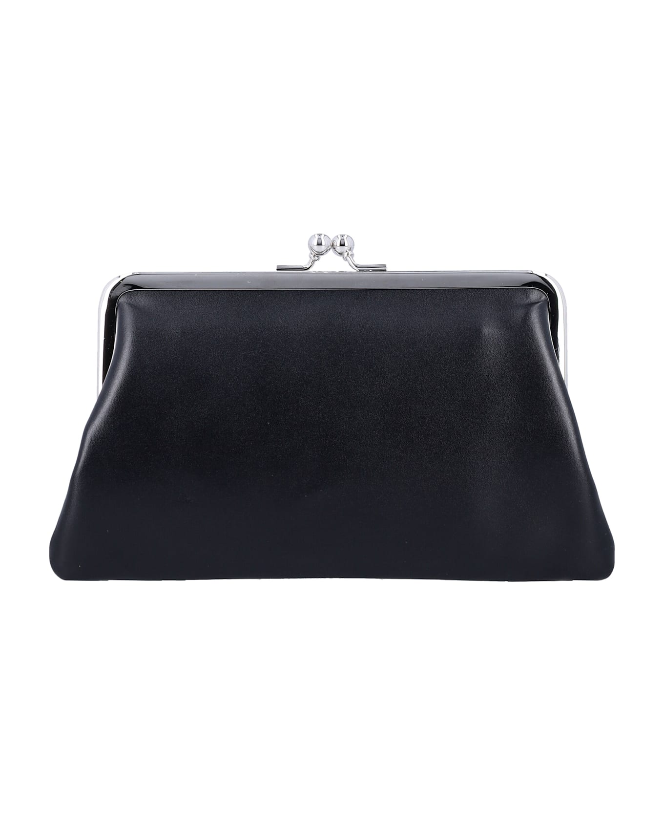 Comme des Garçons Wallet Medium Kiss-clasp Purse - BLACK