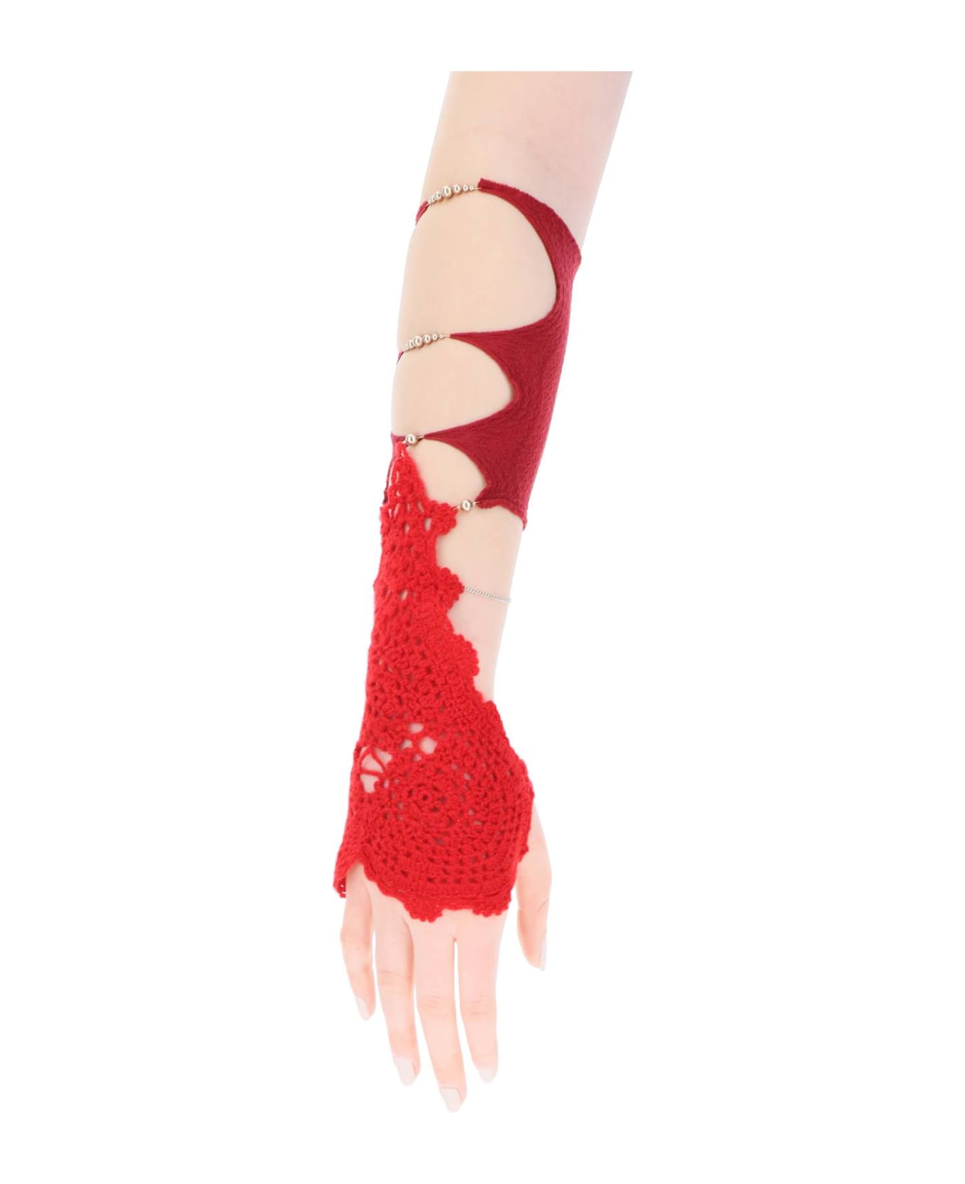 Rui Crochet Single Sleeve - MERLOT (Red) スカーフ＆ストール
