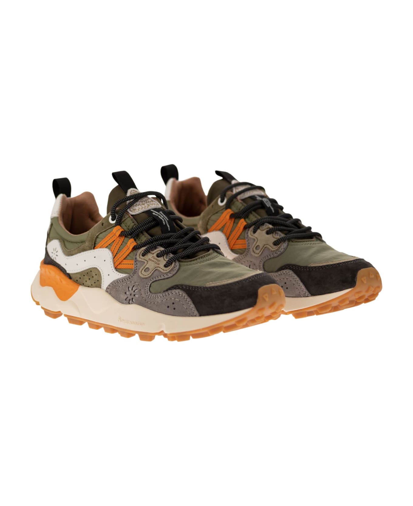 Flower Mountain Yamano 3 - Sneakers In Suede And Technical Fabric - Anthracite