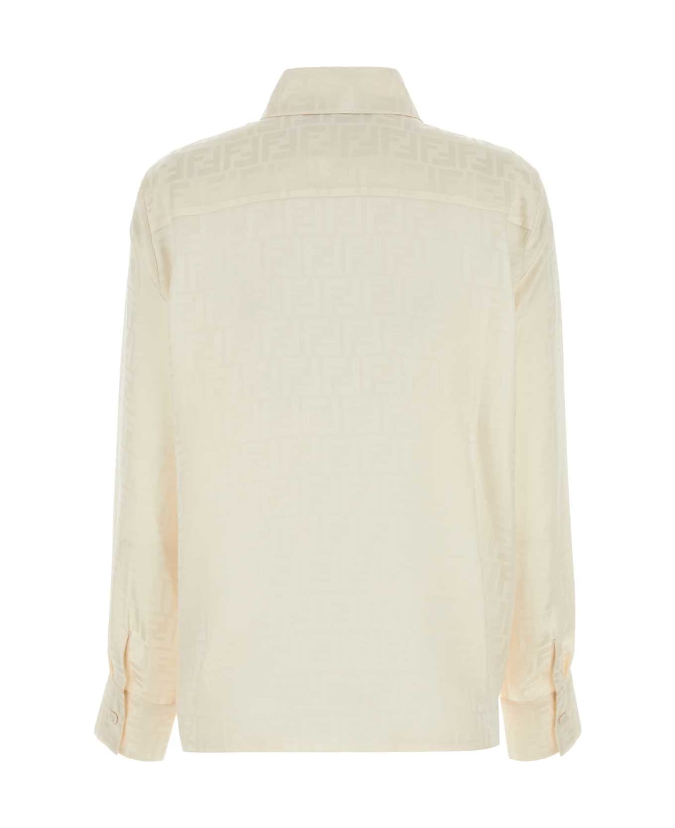 Fendi Ivory Silk Shirt - WHITE