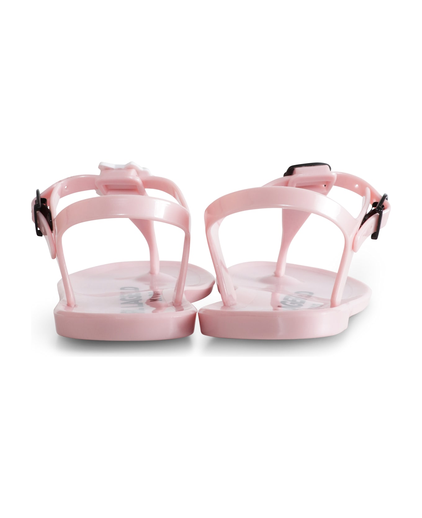 Karl Lagerfeld Kids Pink Flip Flops For Girl With Karl And Choupette - Pink