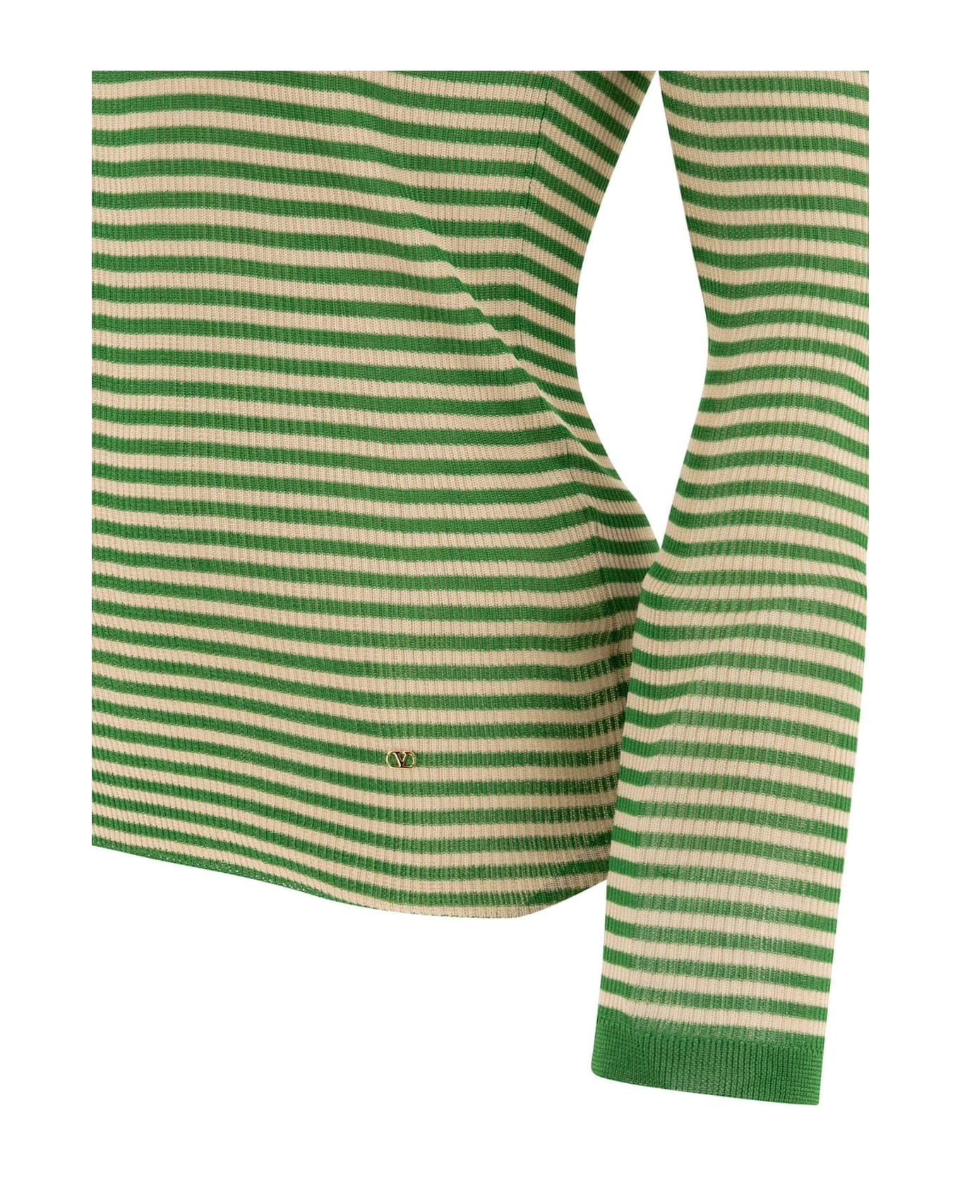 Valentino Garavani Striped Crewneck Knitted T-shirt