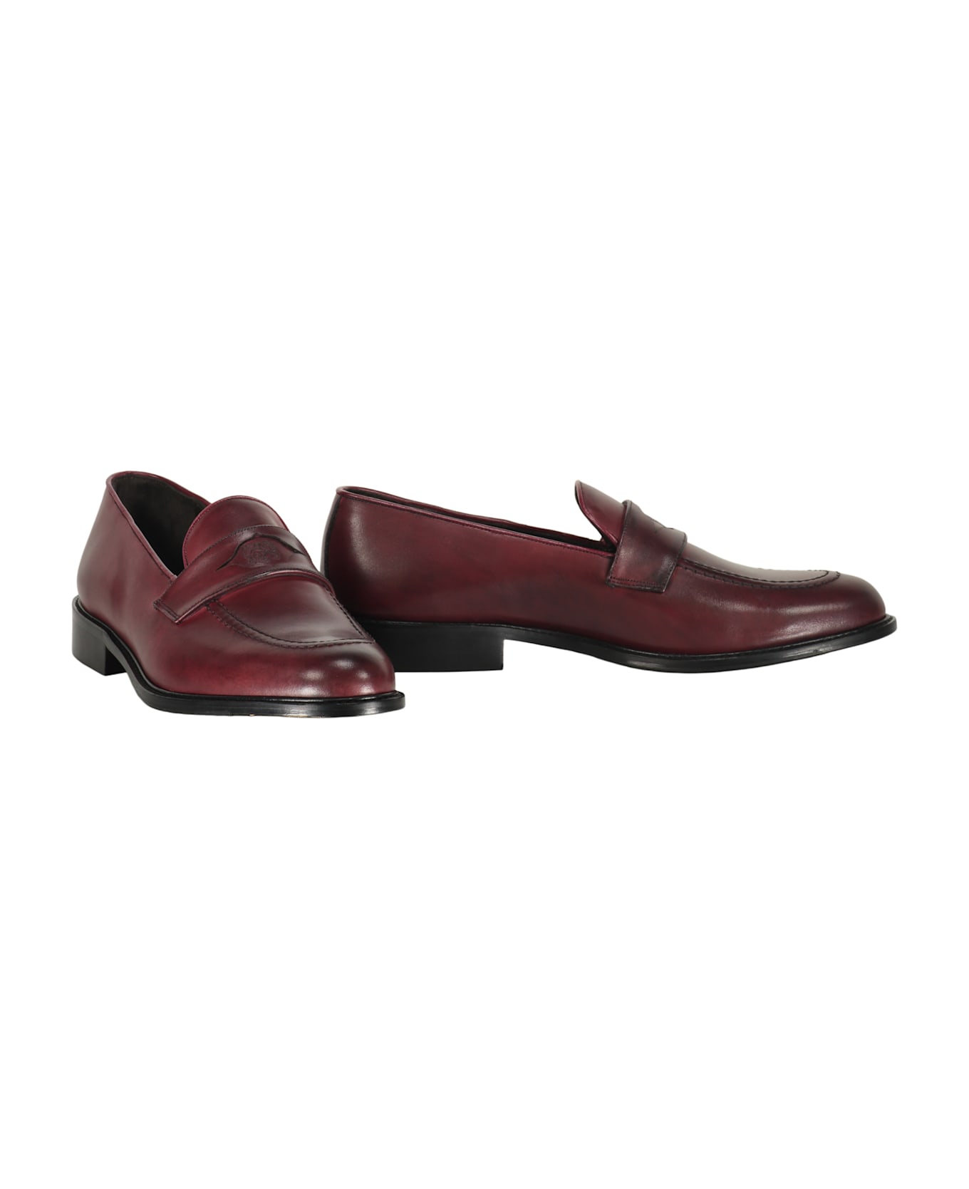 Bruno Magli Calfskin Loafers - Red-purple or grape