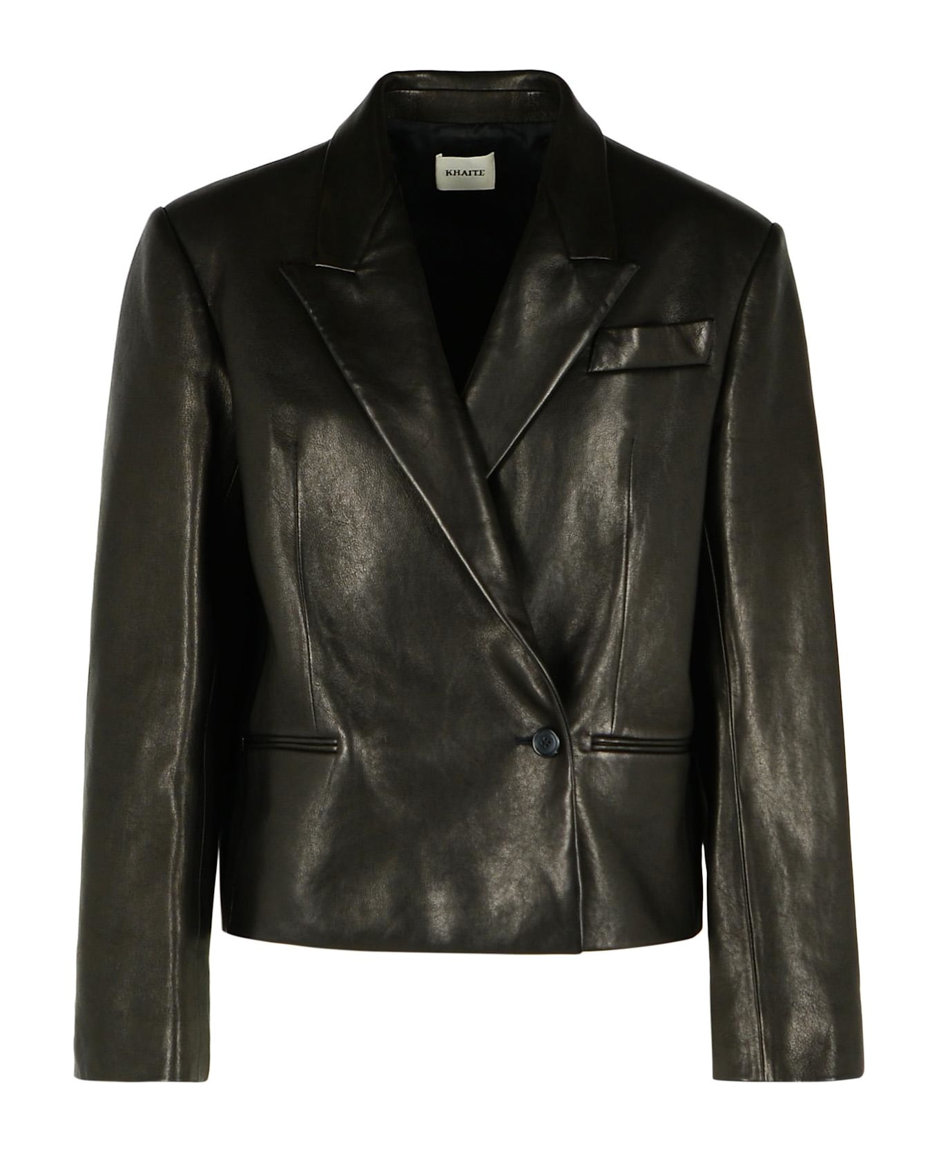 Khaite 
tanni
 Black Leather Jacket - Black