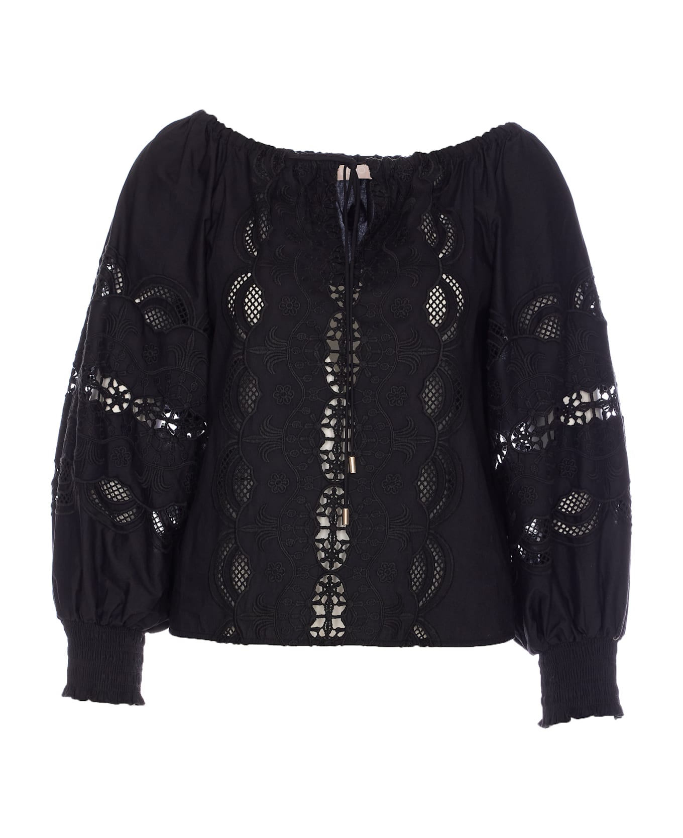 Liu-Jo Embroidered Blouse - Black