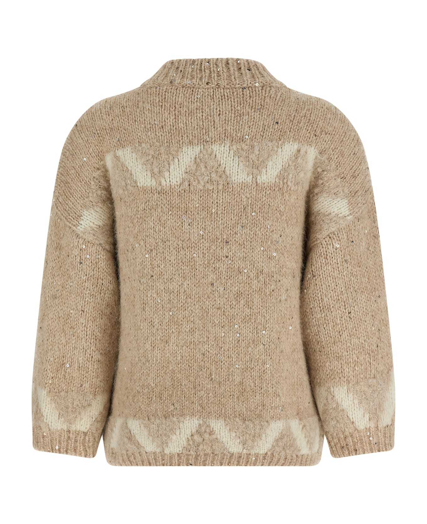Peserico 
punto Luce
 Embroidery Sweater - Beige