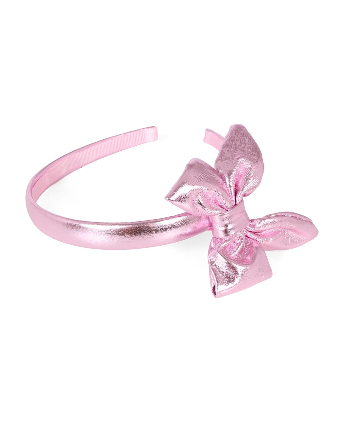 Monnalisa Pink Headband For Girl With Bow - Pink