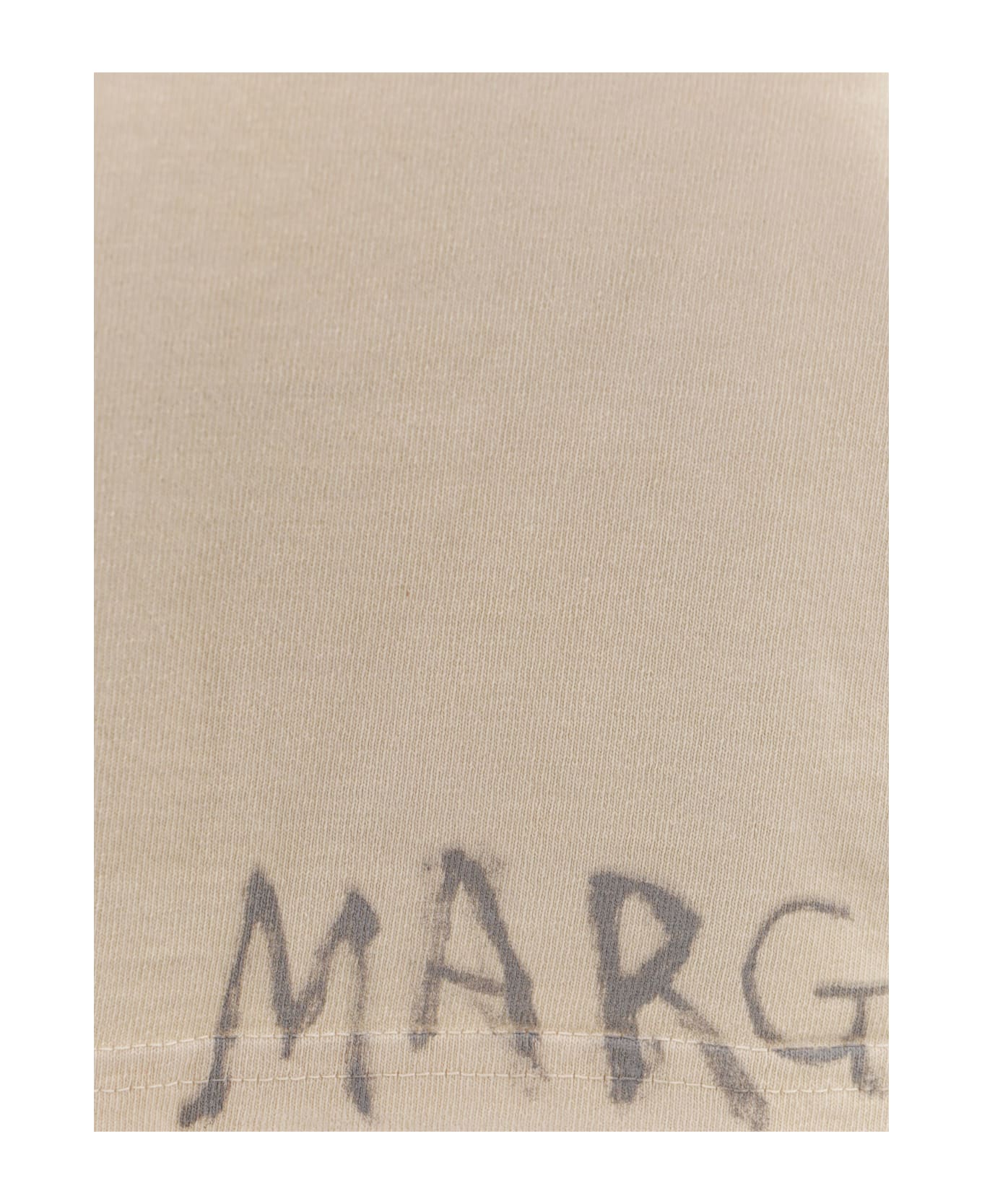 Maison Margiela T-shirt With Logo - Beige