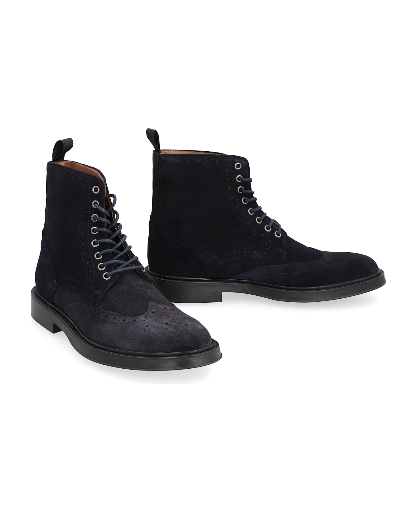 Bruno Magli Leather Lace-up Boots - blue