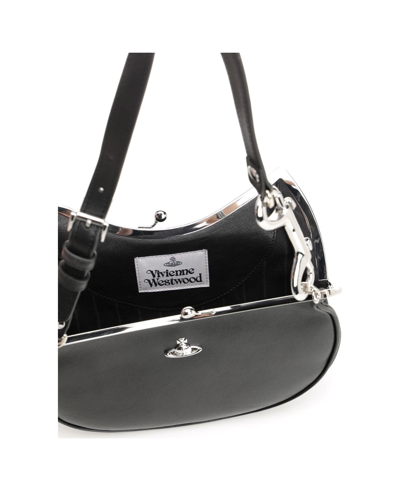 Vivienne Westwood☆ブラック Charm Frame バッグ【国内発送】 Vivienne Westwood: ブラック Charm Frame バッグ | SSENSE 日本