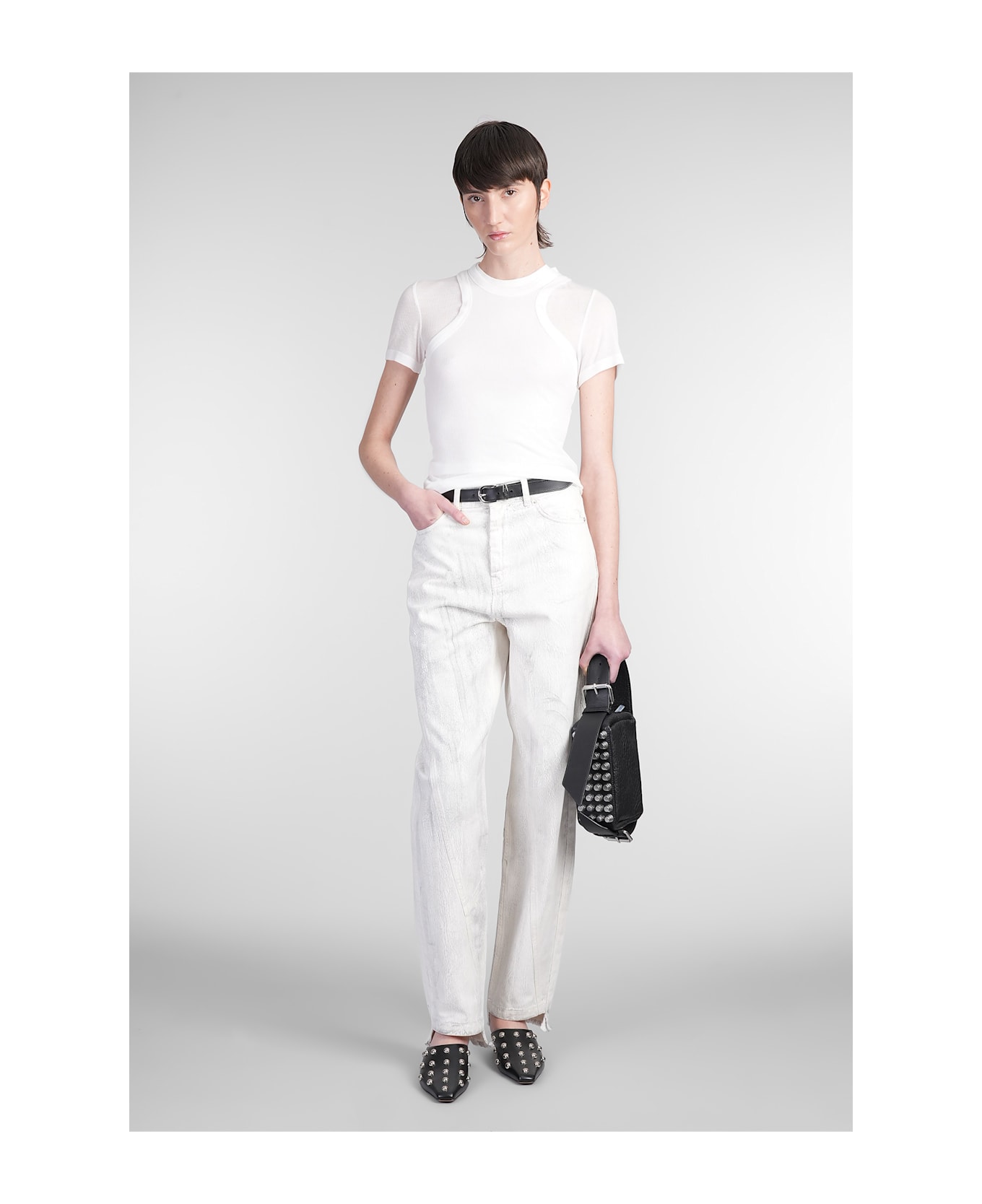 HALFBOY T-shirt In White Modal - white