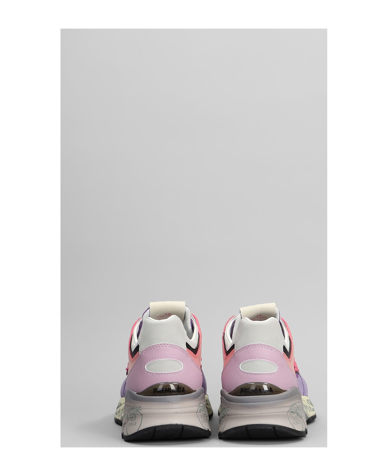 Premiata Mase Sneakers In Viola Suede And Fabric - Viola