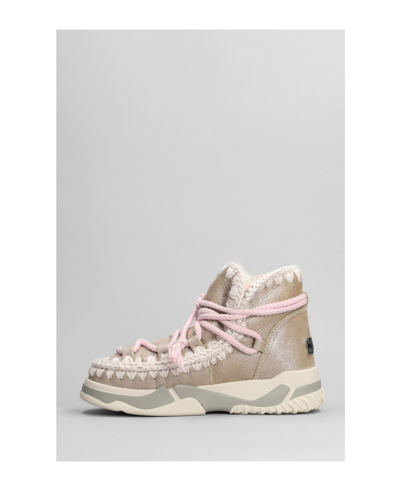 Mou Trainer 02 Scoubidoo Sneakers In Beige Leather - beige