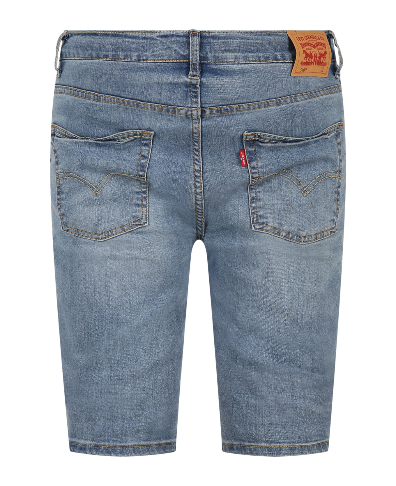 Levi's Blue Shorts For Boy With Logo - Denim