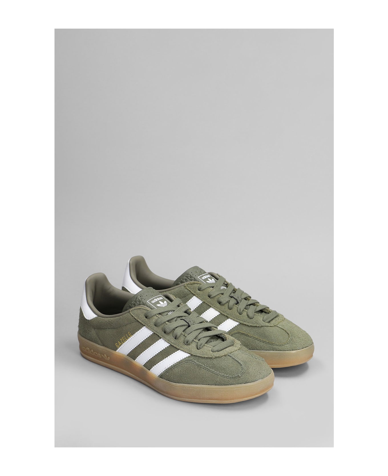 Adidas Gazelle Indoor Sneakers In Green Suede - green