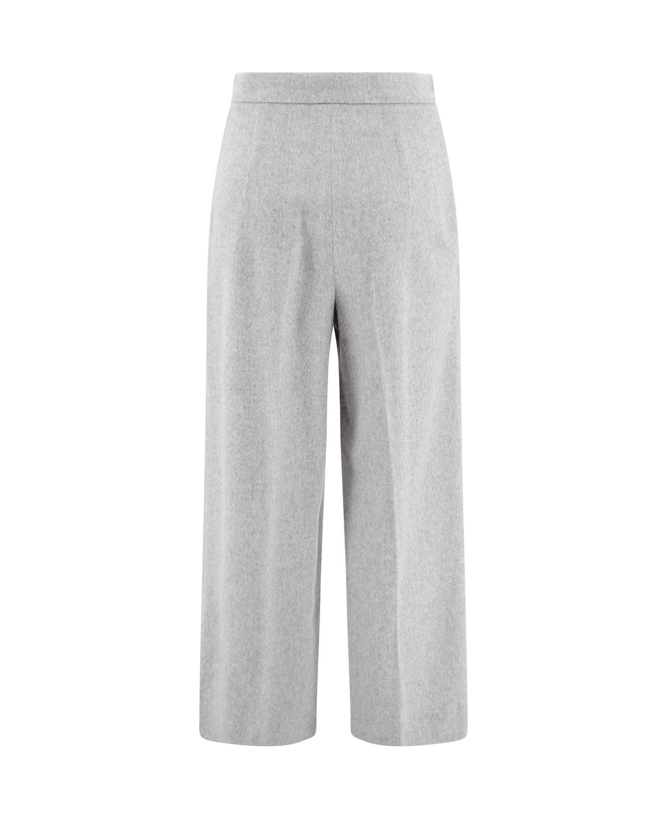 Max Mara Studio High Waist Wide Leg Trousers