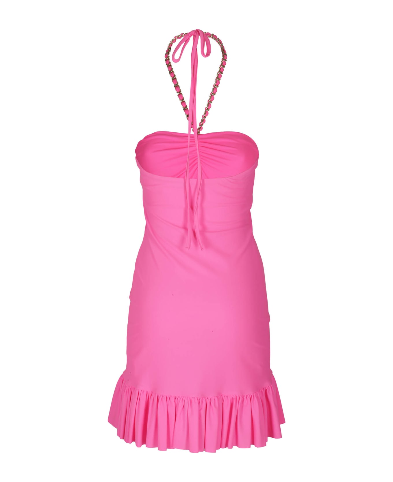Amen Dress In Lycra - Pink Fluo