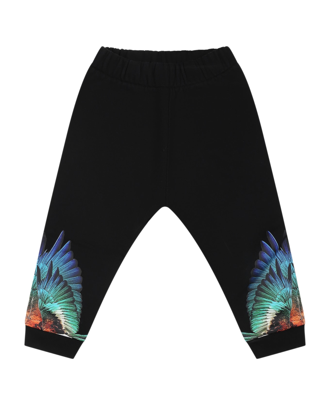 Marcelo Burlon Black Trousers For Baby Boy With Wings - Black