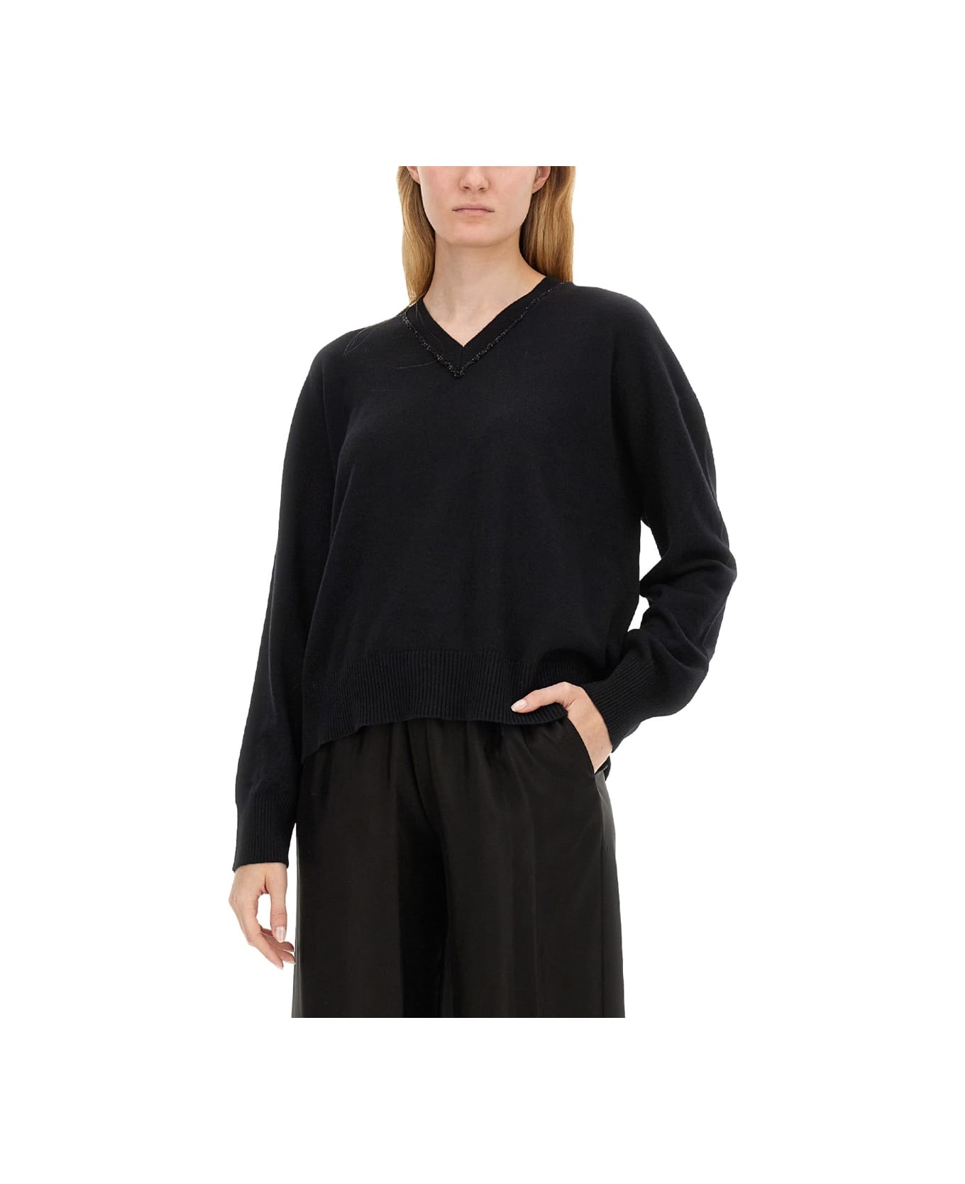 Fabiana Filippi V-neck Sweater - nero