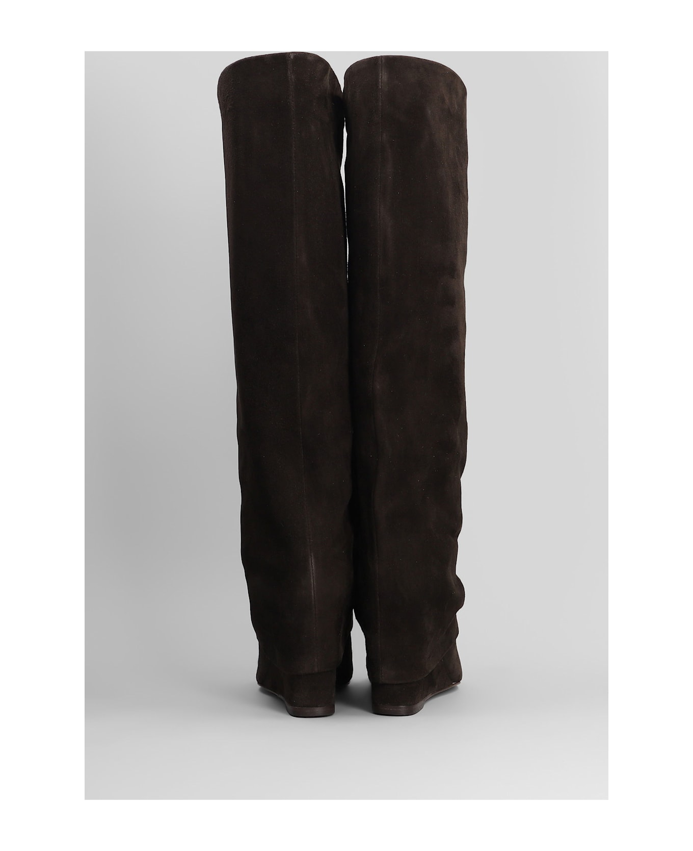 The Seller High Heels Boots In Dark Brown Suede - dark brown