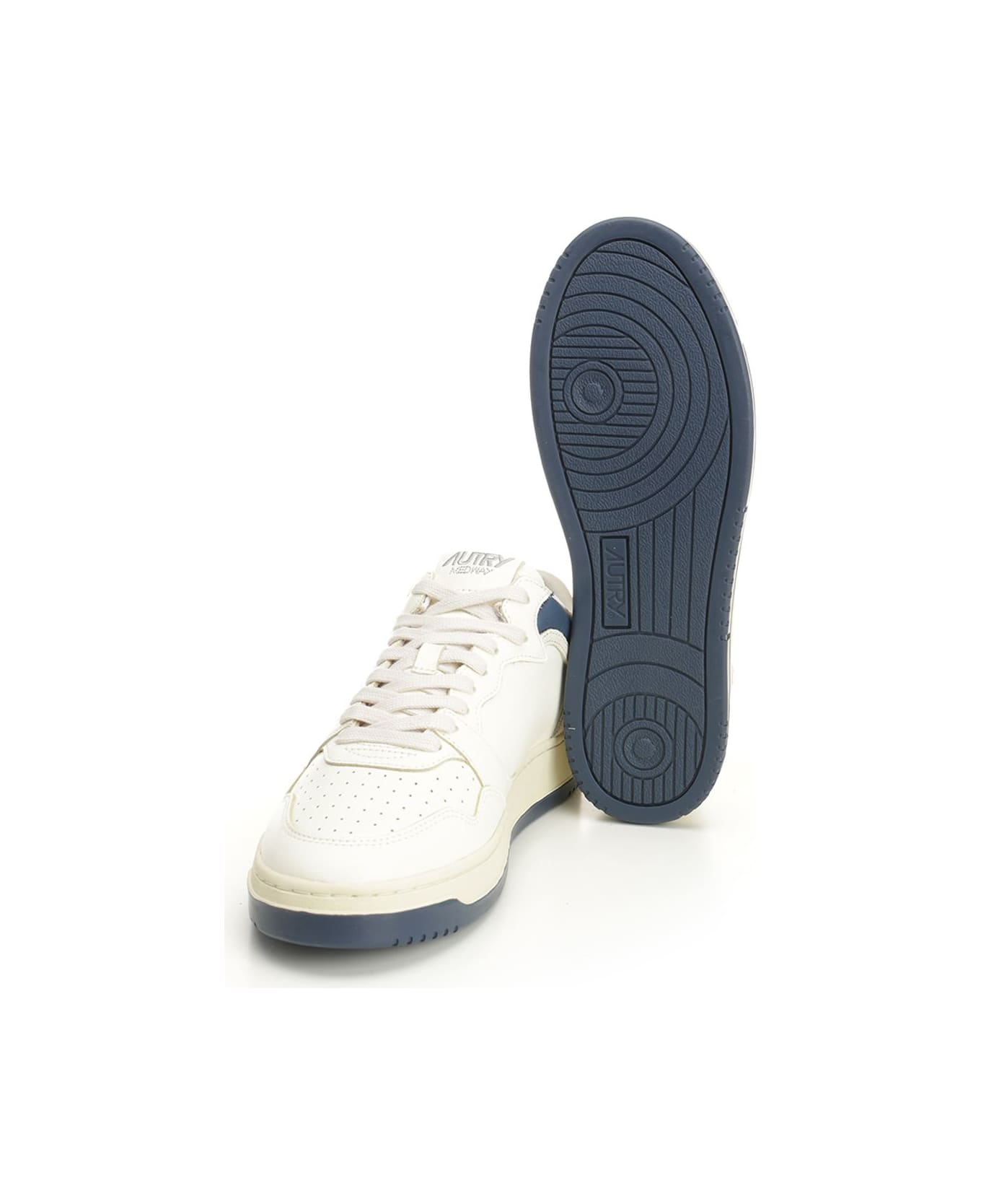 Autry Med-way Mid Man Ek04 Leat/crack Mount/marsh - White