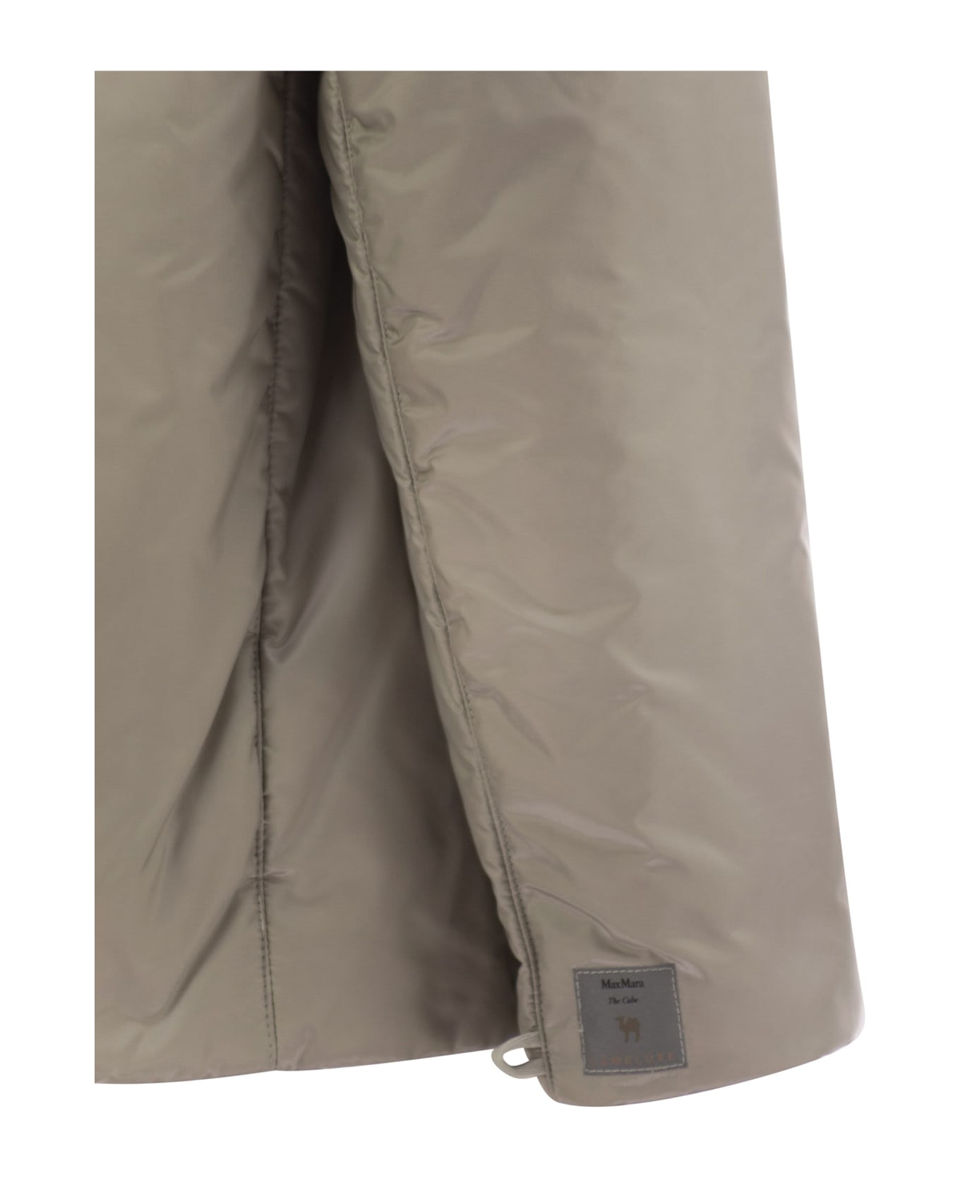 Max Mara The Cube 'greenh' Down Jacket - Light Grey