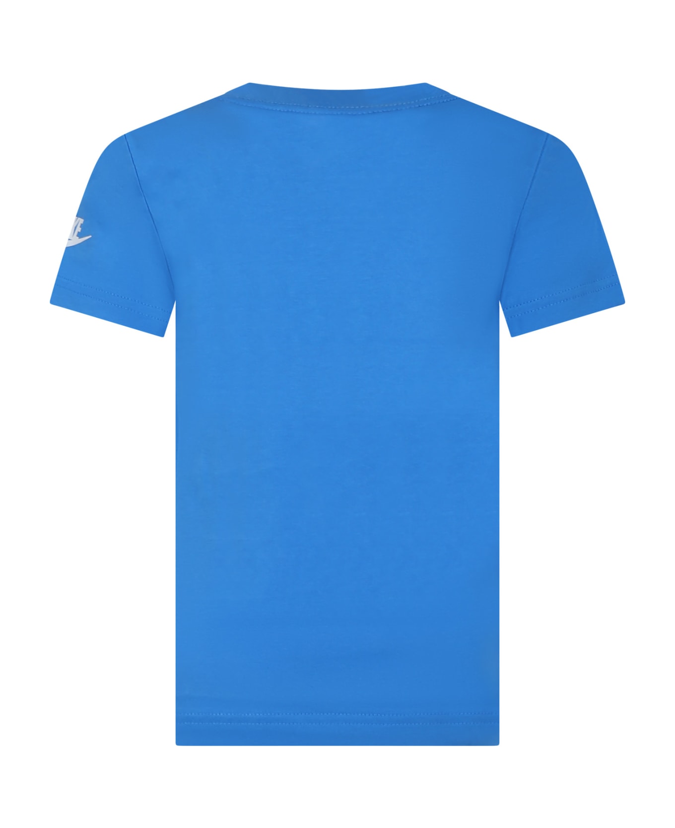 Nike Light Blue T-shirt For Boy With Logo - Blue Tシャツ＆ポロシャツ
