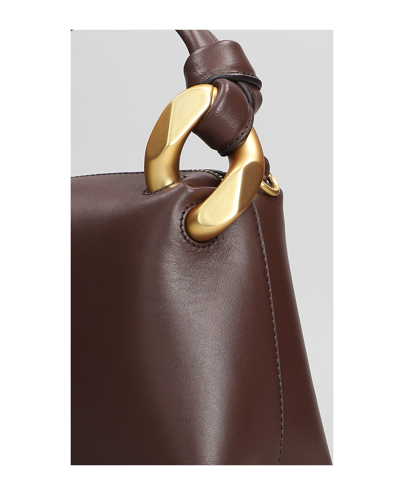 J.W. Anderson Corner Hand Bag In Brown Leather - brown