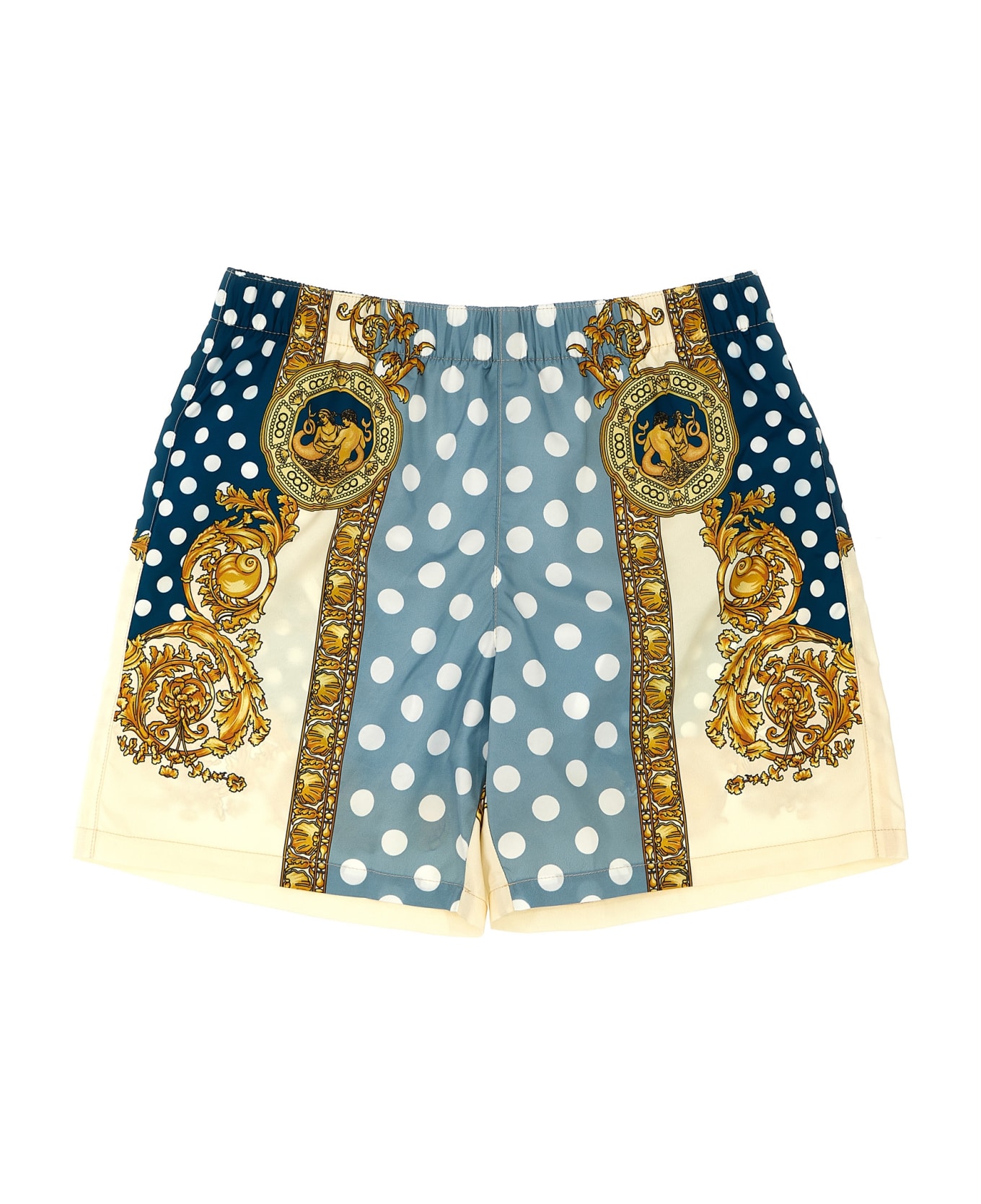 Versace 'seashell Baroque Polka Dot Kids' Capsule Swimsuit - Multicolor 水着